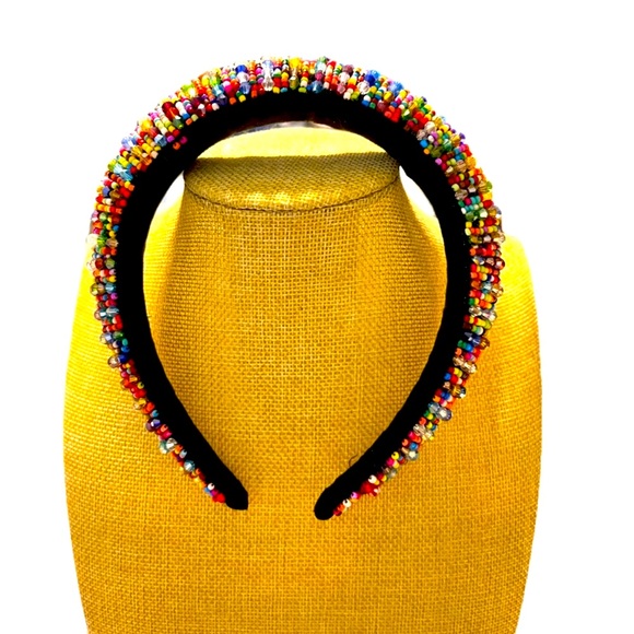 Multi colored HeadbandnCrystal AB cut Beaded headbands - Picture 6 of 13